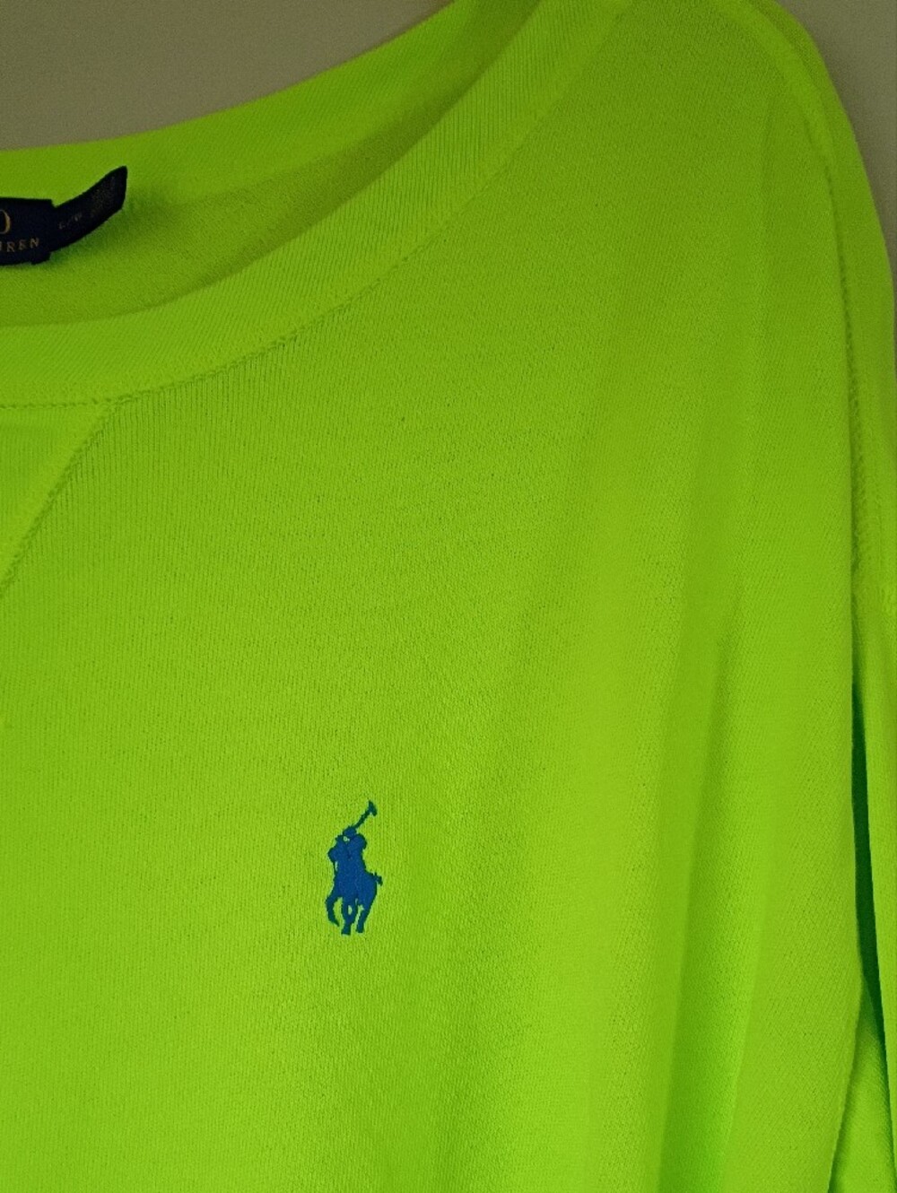 Ralph Lauren Neon Lime Pullover Sweatshirt - Picture 2 of 6